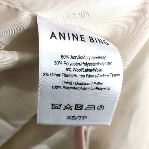 Anine Bing Fishbone Blazer in Tan and Cream Size XS - Picture 9 of 10